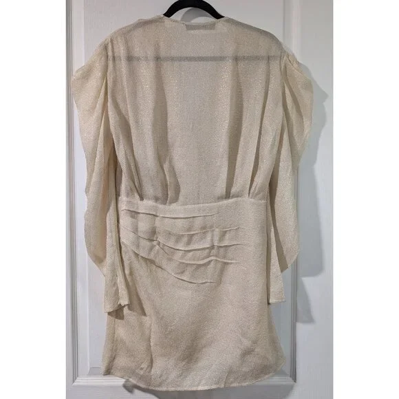 IRO | Lorelle wrap-effect pleated lamé mini dress - Picture 3 of 16